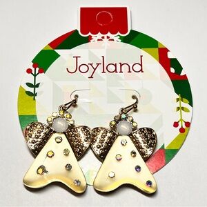 Joyland Gold and Cream Angel Earrings